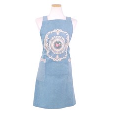 해피툴 샤랄라 엔티크 플라워 앞치마, 블루, 1개