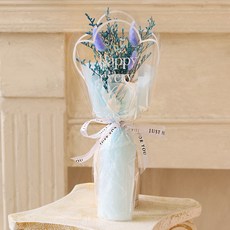 ScentBasket 永不凋謝鮮花 永生花混合 快樂小屋花束, 藍色