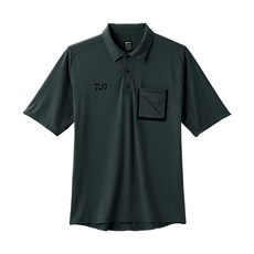 DAIWA 釣魚短袖T恤 DE-57008, 黑色的