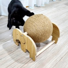 Maa 大象貓咪滾球玩具, 1個, 棕色