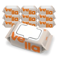 Vella Essence 精華壓花濕紙巾掀蓋式, 1入, 10包