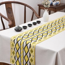 PDS홈 고풍스러운 패턴의 테이블 러너, 06, 32 x 260 cm