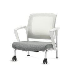 체어포커스 슬라이딩 좌식의자 C530, 화이트(팔걸이) + 화이트(등받이) + 고급 그레이(방석), 1개