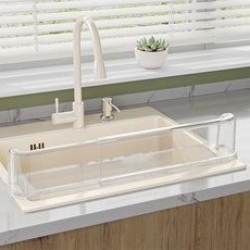 앤티스 확장형 싱크대 수납형 물막이, 투명, 1개