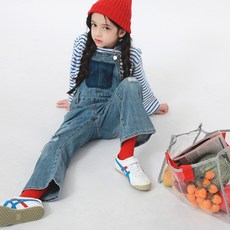 jkids 女童Tally丹寧靴型吊帶褲 J8017