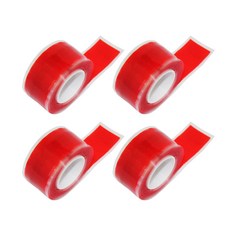 矽膠無膠防水耐熱電氣絕緣自融膠帶 紅色, 4個