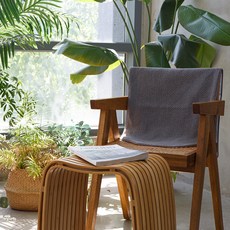 棉織沙發防滑頭枕巾, 1個, 灰色