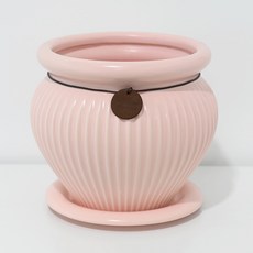 Garden in the City 現代單褶條紋花盆組 591, 1套, 粉紅色