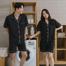 cofv 素色短袖 + 短褲睡衣套組