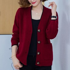 MarketA 女性大尺碼V領口袋開襟衫