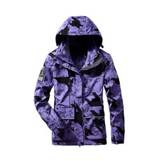 AOULS 女款舒適戶外拼接搖粒絨層次夾克 #2178