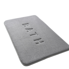 마크툴 욕실 벨벳 도어 매트, 라이트그레이, 1개