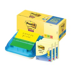 3M Post-it 利貼 彈出式便條紙盒組 C-4214 + 強力黏性便條紙 KR330-20A, 懷舊黃, 新芽綠, 深粉紅(Post-it 利貼), 1套