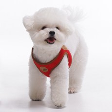 Petjool&Co 狗狗免觸碰扣環式X型胸背帶, 紅色, 1個