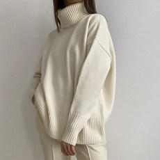 PEONIST 女款高領彩色針織衫