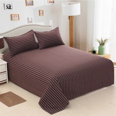 기숙사 병원 침대 이불커버, 11 커피 스트라이프