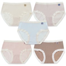 Juniday 女童迷你環紋學生內褲5件組