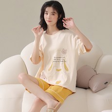 피어니스트 여성용 통기성 클래식 애니멀 잠옷 세트