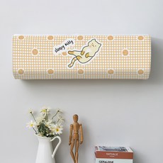 알럽홈 도트체크 에어컨커버, 슬립캣