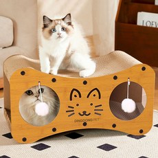 딩동펫 사탕 숨숨집 스크래쳐, 브라운, 1개