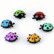 Yulsb 瓢蟲冰箱磁鐵 6種組, 綠色、紅色、藍色、黃色、紫色、薄荷色