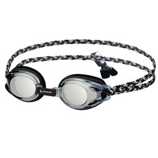 Phoenix 兒童用 Beluga 鏡面織物觸感防霧泳鏡 PJ-1505JM FB TA, 1個, 黑色