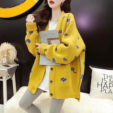 에스텔라 귀여운 꽃 포인트 캐주얼 임산부 가디건 LIK005
