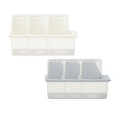 Easy& 摩登雜糧罐 象牙白 385ml x 3入 + 灰色 385ml x 3入 套組, 1套