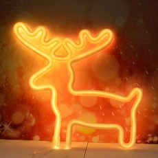 홈마인 네온사인 LED 무드등, 15 노란사슴