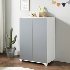 퍼닉에스엠 레이첼 속깊은 양문옷장 800 고객직접설치, 그레이화이트