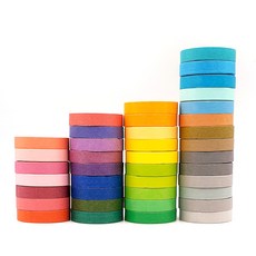 皮革粉彩膠帶 40色組 7mm*5m, 混色