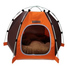 寵物房屋造型窩+睡墊, 橘子