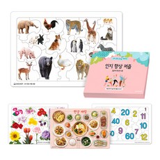 Saesaem 銀髮族提升專注力篇 底板拼圖 4件組, 1套, 17件