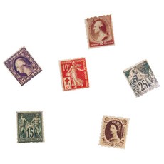 Peace Freedom復古郵票冰箱磁鐵 6種組, 混合顏色