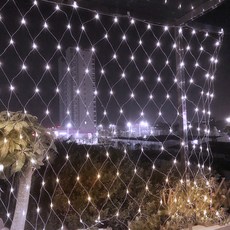 Dometopia 含電源插孔可連接透明線 LED網燈 白色 精靈燈泡 200燈 1x2m, 1個, 混合顏色