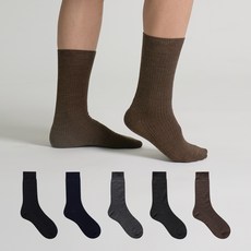 STUDIO SOCKSTOP 男士戶外美麗諾羊毛羅紋長筒襪5雙組