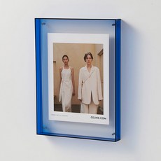 Mabel In Home 頂級磁吸式透明壓克力相框, 1個, 藍色