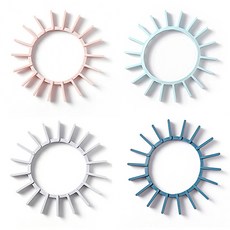 北歐風雙面齒輪造型矽膠杯墊隔熱墊4件組, 灰色, 粉色, 海軍藍, 天空藍