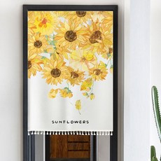 Pairing 北歐布藝門簾廚房浴室遮擋簾向日葵系列, S