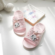 DECOVIEW 卡通鞋扣童款拖鞋, 兔子, 1組