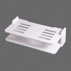 Yogomoji壁掛式路由器機上盒置物架 A型, 白色的