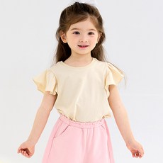 unifriend 女童荷葉邊短袖棉T恤
