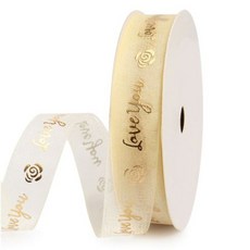 indi.k 玫瑰金緞帶 寬16mm, 9m, 金色