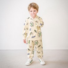 mollimelli 兒童款迪士尼玩具總動員三眼怪刷毛半高領上下套裝