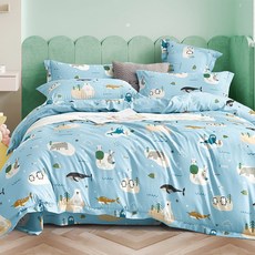 FOCA 吸濕排汗天絲涼被床包組 萌物小縱隊 單人 親膚透氣