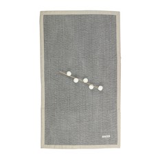 棉質橫縫迷你墊子, 6 炭灰色, 1個