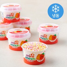 미니멜츠 치즈퐁당딸기 구슬 아이스크림 (냉동), 50g, 1개, 6개입
