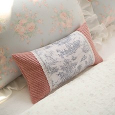 ANDCOTTON 法式印花名畫顏料染絎縫蕎麥枕, 1個, 粉紅色