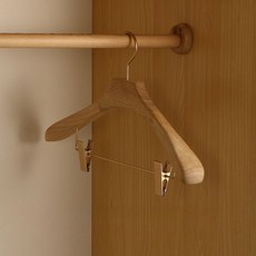 Mashatu 飯店式原木褲架 衣架 夾式, 1個, 米色