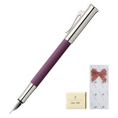 GRAF VON FABER-CASTELL Giroche Violet Blue Exhain Pen +墨盒 +禮品盒套組, EF, 紫色